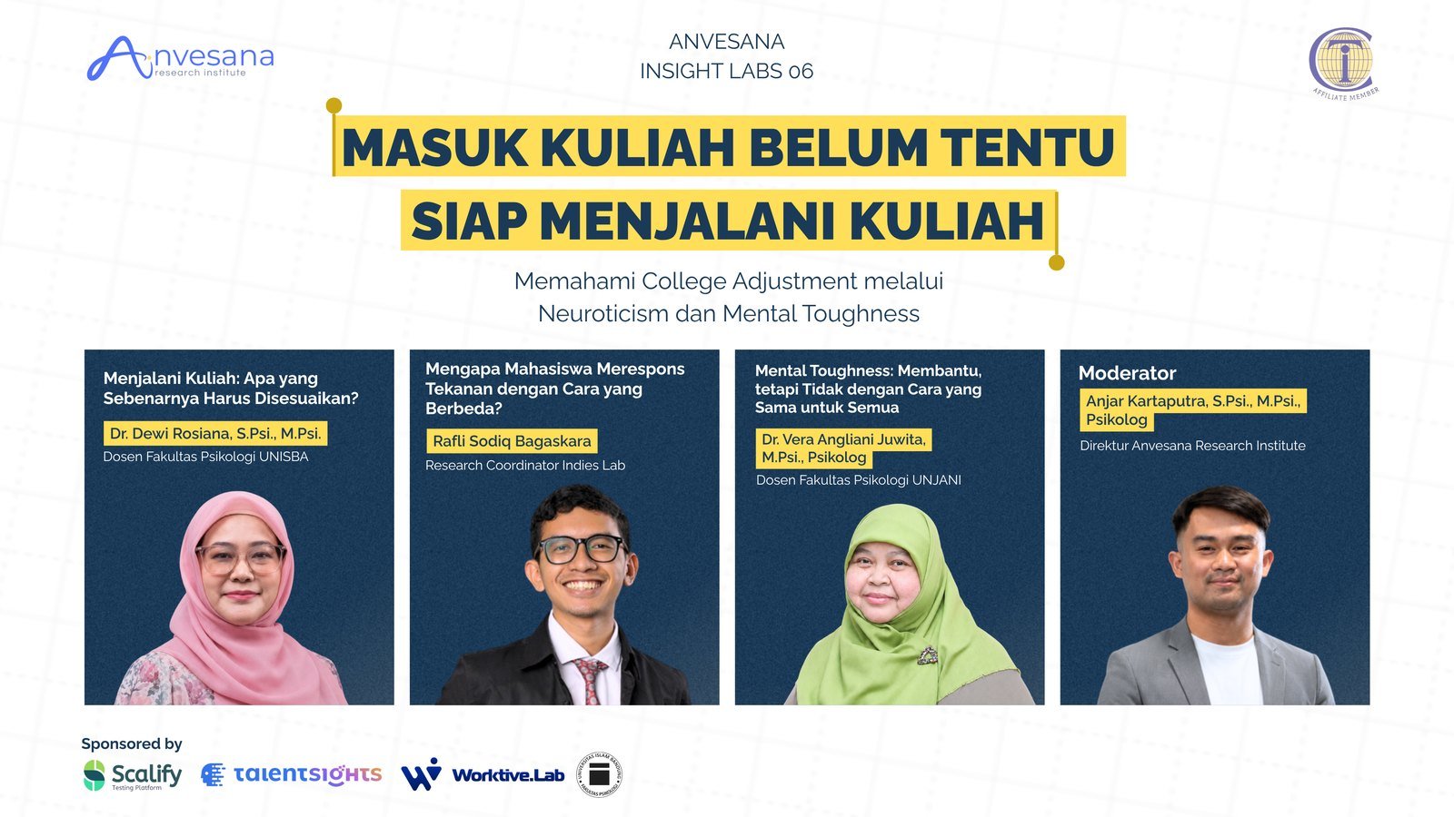 Poster Insight Labs #06: Masuk Kuliah Belum Tentu Siap Menjalani Kuliah